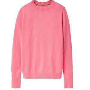 Boden “Hambleden” Scallop Jumper in Azalea Pink size 2